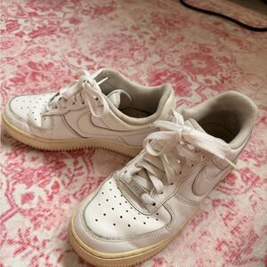 White Nike Air Force 1s